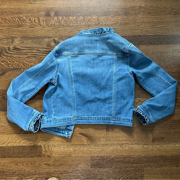 Draper James Women's Ruffle Denim Jean Jacket - Size Small - Picture 10 of 10